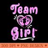 Team Girl Gender Reveal Baby Shower Party - High Quality PNG files - Trendsetting And Modern Collections
