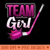 Team Girl Gender Reveal Hockey Baby Shower Party Idea - Unique PNG Artwork - Quick And Seamless Download Process