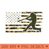 Camo USA Flag Baseball American Flag Baseball - Sublimation PNG Designs - Unique And Exclusive Designs