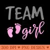 s Team Girl Footprint Gender Reveal Baby Shower Party - PNG graphics - Revolutionize Your Designs