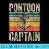 Funny Fathers Day Pontoon Boat Pontoon Captain - High Quality PNG Artwork - Premium Quality PNG Artwork