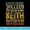 If At First You Dont Succeed Try Doing What Keith - High Resolution PNG Collection - High Resolution And Print-Ready Designs