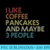 Pancake Lover Funny Coffee Pancakes Breakfast Vintage Retro - High Resolution PNG File - Easy-To-Print And User-Friendly Designs