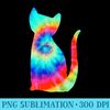 Tie Dye Cat  Colorful Tye Dye Kitten - Transparent Shirt Mockup - Trendsetting And Modern Collections