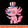 American Axolotl 4th Of July US Flag Patriotic Axolotl USA Premium - PNG graphics - Eco Friendly And Sustainable