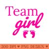 Team Girl Pink Baby Shower Gender Reveal Party - PNG download with transparent background - Bold & Eye Catching