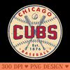 Chicago Cubs Crossed Bats - PNG image download - Spice Up Your Sublimation Projects