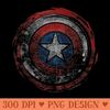 Marvel Comics Distressed Painted Captain America Shield - PNG Art Files - Bold & Eye Catching