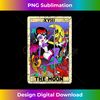 The Sexy Moon Pin Up old 30s cartoon Style XVIII Tarot Card - Urban Sublimation PNG Design - Tailor-Made for Sublimation Craftsmanship