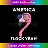 Flock Yeah Flamingo 4th of July American Flag Glasses Summer - Sophisticated PNG Sublimation File - Infuse Everyday with a Celebratory Spirit