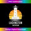 Ludington Michigan Retro Vintage Lighthouse Idea s - Vibrant Sublimation Digital Download - Animate Your Creative Concepts