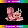 Cowgirl hat and boots graphic Country Southern Western Pink - Eco-Friendly Sublimation PNG Download - Challenge Creative Boundaries