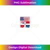 Half Dominican Flag T-Shirt  Vintage USA Gift - Retro PNG Sublimation Digital Download