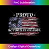 Vintage USA Flag Proud Rottweiler Grandpa Rottie Silhouette - Luxe Sublimation PNG Download - Channel Your Creative Rebel