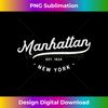 Womens Classic Retro Vintage Manhattan New York City Gift V-Neck - Contemporary PNG Sublimation Design - Chic, Bold, and Uncompromising