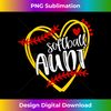 Softball AUNT, Auntie, Softball, Softball Heart - Decorative Sublimation PNG File