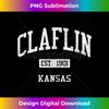 Claflin Kansas KS JS04 Vintage Athletic Sports Tank Top - Special Edition Sublimation PNG File