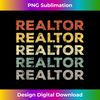 Cool Vintage Retro Color Distressed Realtor - Unique Sublimation PNG Download