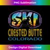 Ski Crested Butte Colorado Skiing Vacation 1 - Unique Sublimation PNG Download