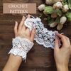 6Crochet cuffs bracelet Wedding lace blacelet Women's white ruffle cuffs.jpg