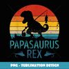 Mens Vintage Fishing Papasaurus Dinosaur Daddy Rex Papa Saurus - High-Resolution PNG Sublimation File