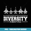 Diversity Beautiful F-15, F-16, F-18, F-22, F-35 Fighter Jet - High-Resolution PNG Sublimation File