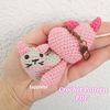 Crochet heart cat keychain pattern, Small cat keychain, Valentines cat pattern, single crochet pattern Valentine's Day, Mother's day gift, tappleta.jpg