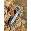 Stag Scales Handle Fixed Blade Bowie Knife Hunting Knife D2 Tool Steel Survival (4).jpg