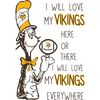 SL300620261-I Will Love My Vikings Here Or There, I Will Love My Vikings Everywhere Svg, Football Svg, NFL Svg, Cricut File, Svg, Minnesota Vikings Svg, Dr Seus
