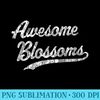 Awesome Blossoms T Vintage Sports Name Design - PNG Download Transparent Background - High Resolution And Print-Ready Designs