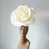 giant rose bridal headpiece Champagne fascinator.jpg