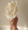 Large rose headpiece Champagne fascinator.jpg