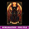 Cat Devil Tarot Card Graphic Illustration - Decorative Sublimation PNG File