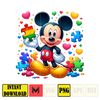 Mickey Autism Png, Autism Cartoon Png, Autism Awareness Png, Be Kind Png, Autism Kid Png, Instant Download.jpg