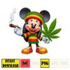 Cartoon Mickey Png,High Quality Cartoon Rasta Digital Designs, Weed Png, Smoking Png, Instant Download.jpg
