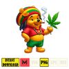 Cartoon Pooh Png,High Quality Cartoon Rasta Digital Designs, Weed Png, Smoking Png, Instant Download.jpg