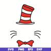 DR0501213-The Original Dr. Seuss Hat svg, Dr Seuss Face svg, Cat in the Hat svg, dr svg, png, dxf, eps digital file DR0501213.jpg