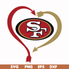 NFL0710202031L-San francisco 49ers heart svg, 49ers heart svg, Nfl svg, png, dxf, eps digital file NFL0710202031L.jpg