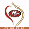 NFL071020205L-San francisco 49ers heart svg, 49ers heart svg, Nfl svg, png, dxf, eps digital file NFL071020205L.jpg