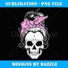 Skull s for Women Messy Bun Hair Bandana Matching Group - Sublimation-Ready PNG File