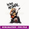 Heavy Meowal Funny Cas Guiar Playing Rock Heavy Music Ca - Exclusive Sublimation Digital File