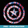 Marvel Captain America Shield Tie-Dye Logo - Elegant Sublimation PNG Download