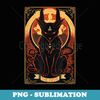 Cat Devil Tarot Card Graphic Illustration - Instant PNG Sublimation Download
