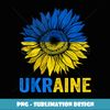 Ukraine Flag Sunflower Vintage Ukrainian Support Lover - Creative Sublimation PNG Download