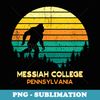 Retro Messiah College, Pennsylvania Big foot Souvenir - Creative Sublimation PNG Download