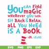 DR00019-You can find magic wherever you look sit back & relax all you need is a book svg, png, dxf, eps file DR00019.jpg
