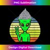 Alien Peace Sign Tin Foil Hat Alien Conspiracy Theory - Decorative Sublimation PNG File