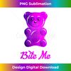 Cool Bite Me Colorful Gummy Bear Candy Illustration Graphic Tank Top - Unique Sublimation PNG Download