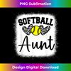 Personalized Softball Heart Cute Aunt Softball 1 - Unique Sublimation PNG Download