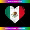 Vintage Mexico Flag Heart For Mexican Tank Top - Elegant Sublimation PNG Download